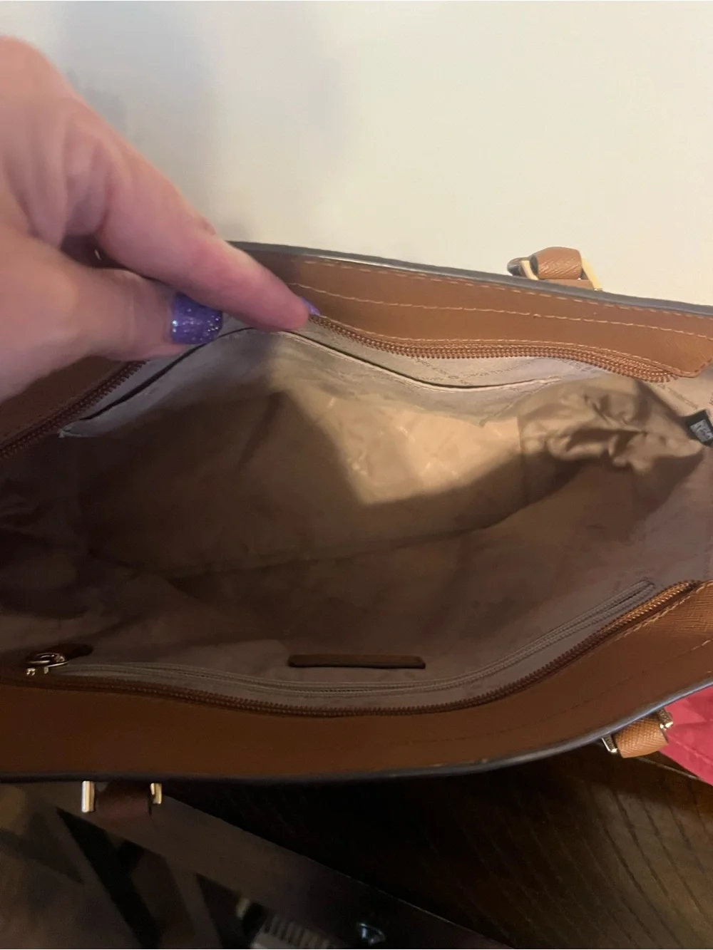Michael Kors Brown and Tan MK Logo Tote